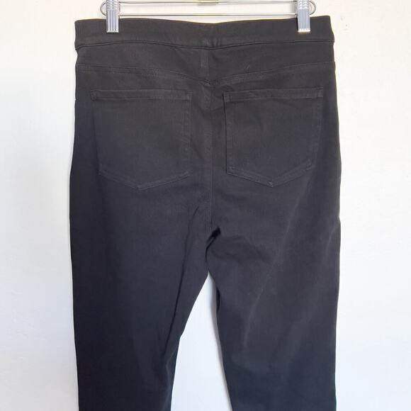 Spanx Jean-ish Ankle Leggings Pullon Pants Pockets Medium Black Basic Staple - Picture 3 of 7